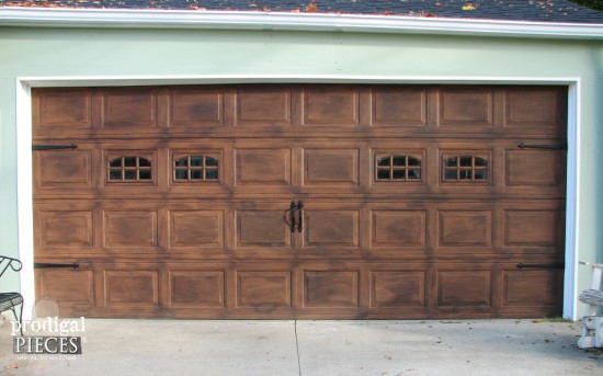 DIY Wooden Garage Door
 Faux Wood Garage Door Tutorial Prodigal Pieces