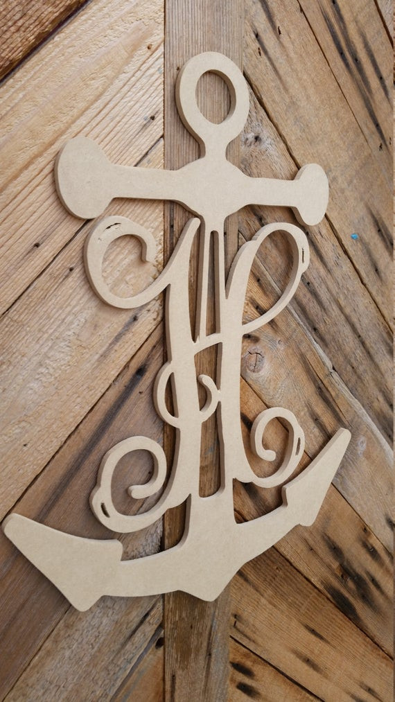 DIY Wooden Monogram
 ANCHOR Monogram Letter H DIY Craft Wooden by BuildACrossCanton
