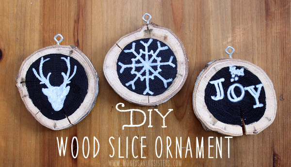 DIY Wooden Ornaments
 DIY Wood Slice & Chalkboard Paint Christmas Tree Ornaments