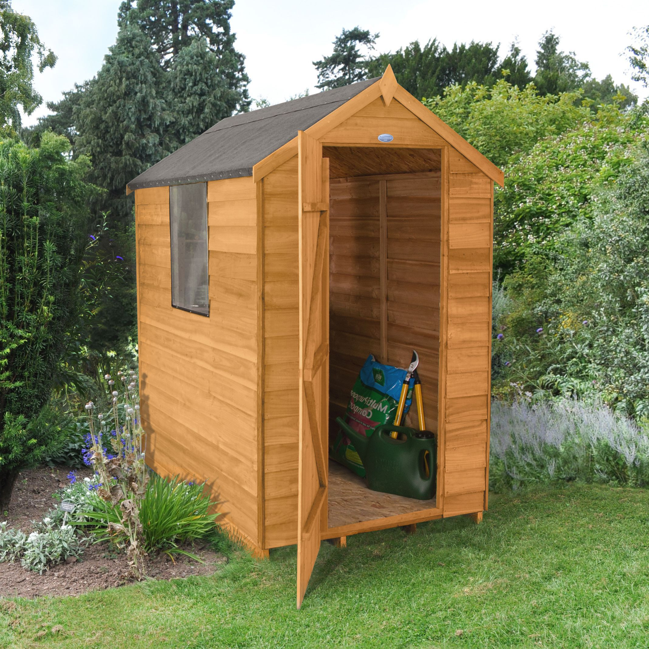 DIY Wooden Shed
 6X4 Forest Apex Overlap Wooden Shed Departments