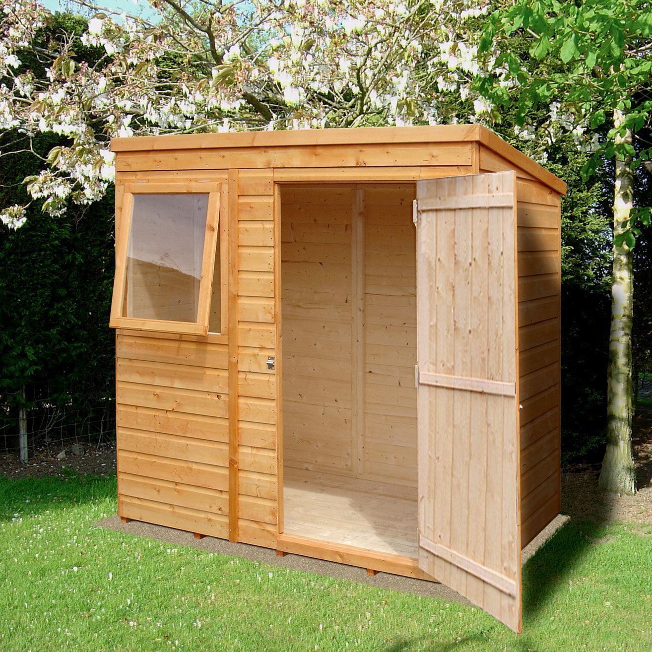 DIY Wooden Shed
 6X4 Caldey Pent Shiplap Wooden Shed Base Included