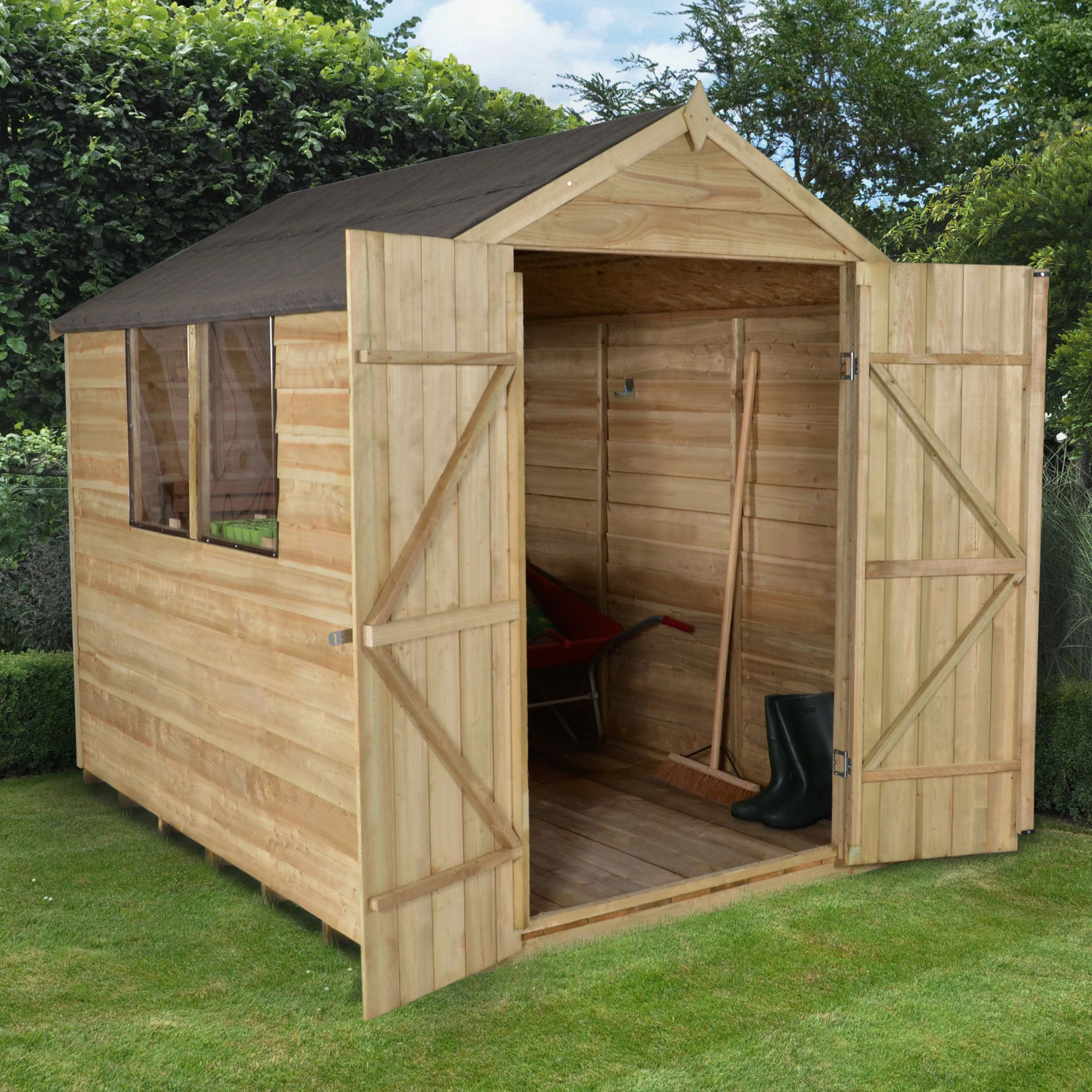 DIY Wooden Shed
 8X6 Apex Overlap Wooden Shed Base Included