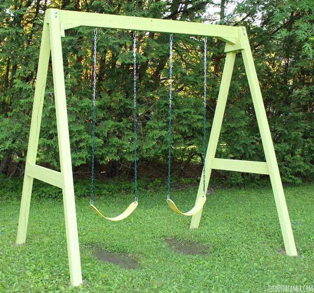 DIY Wooden Swing Sets
 Swing Set Old to New with Paint