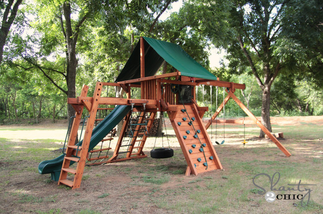 DIY Wooden Swing Sets
 e check out my new Wood Swing Set Shanty 2 Chic