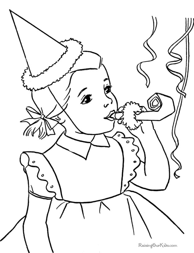 Dltk-Kids Coloring Pages
 Birthday Party Coloring Pages Dltk Kids