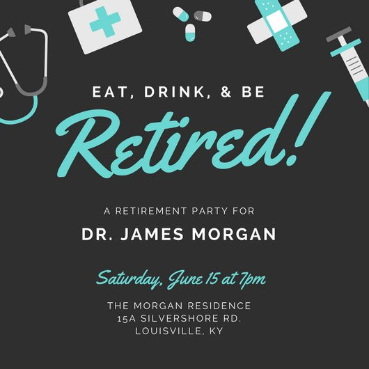 Doctor Retirement Party Ideas
 Customize 3 999 Retirement Party Invitation templates