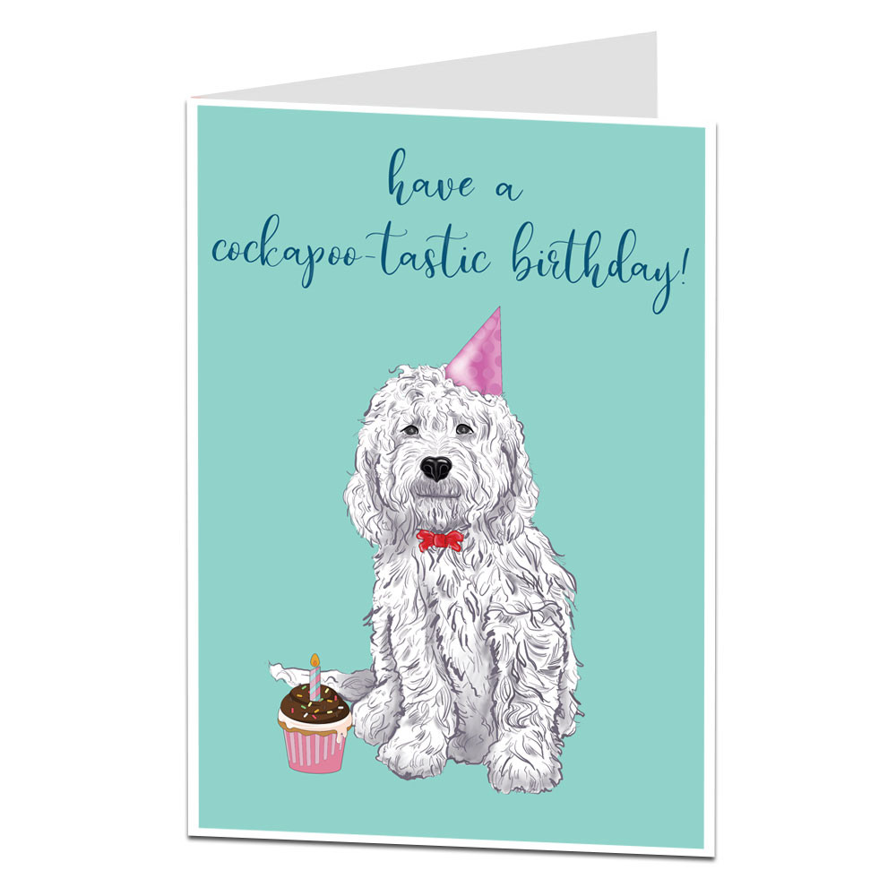 Dog Birthday Card
 Dog Birthday Card Cockapoo Things Stuff Pet Theme For The
