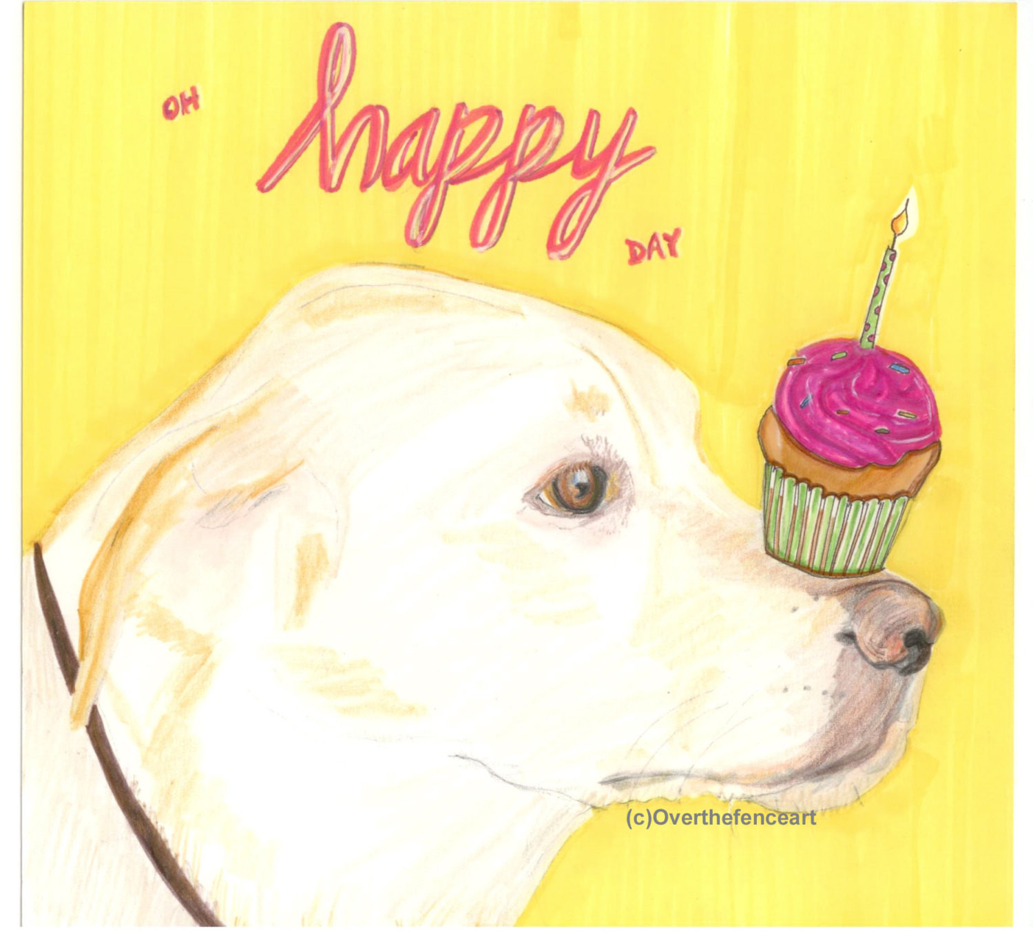 Dog Birthday Card
 Dog Birthday Card Labrador Dog ArtAnimal Art Labrador art