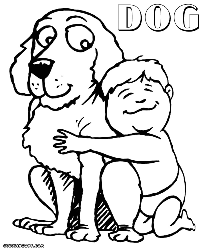 Dog Coloring Pages For Boys
 Cute dog coloring pages
