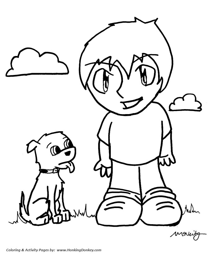 Dog Coloring Pages For Boys
 Cute Dog Anime Drawing at GetDrawings