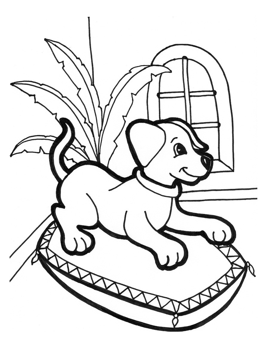 Dog Coloring Pages For Kids
 Free Printable Puppies Coloring Pages For Kids