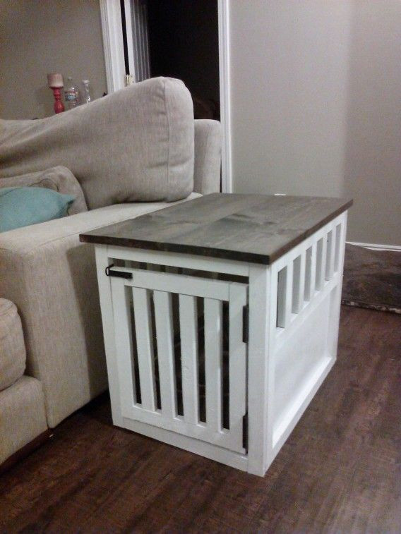 Dog Crate Furniture DIY
 Wood Pet Kennel End Table
