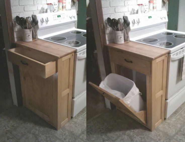 Dog Proof Trash Can DIY
 DIY Wood Tilt Out Trash Recycling Cabinet TUTORIAL by