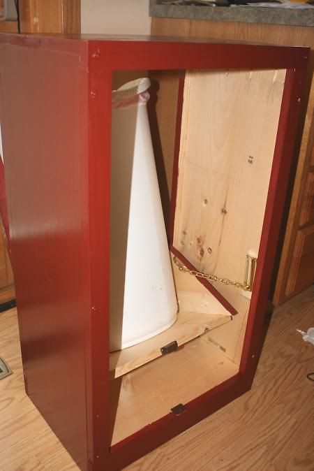 Dog Proof Trash Can DIY
 Trash can cabinet Kitchen and Dining Room Ideas