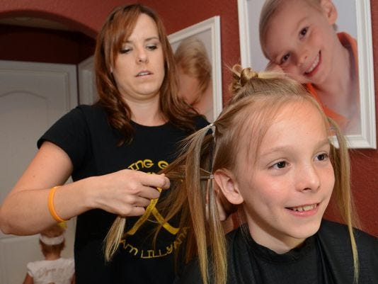 Donating Hair To Children
 Tot s cancer inspires Palm Bay boy to grow donate hair