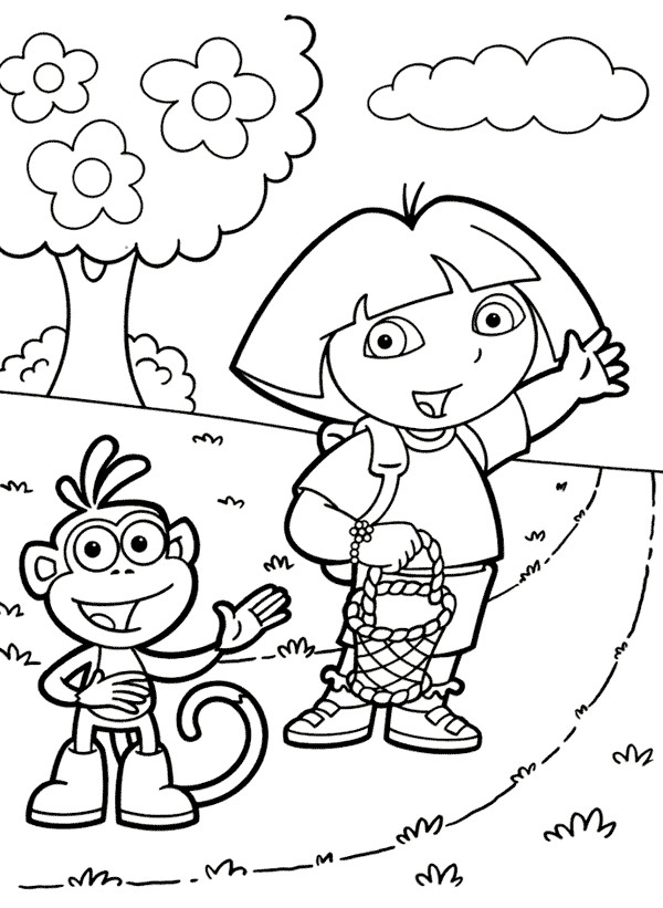 Dora Printable Coloring Pages
 Dora Coloring Pages