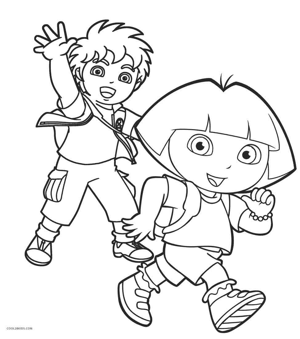 Dora Printable Coloring Pages
 Free Printable Dora Coloring Pages For Kids