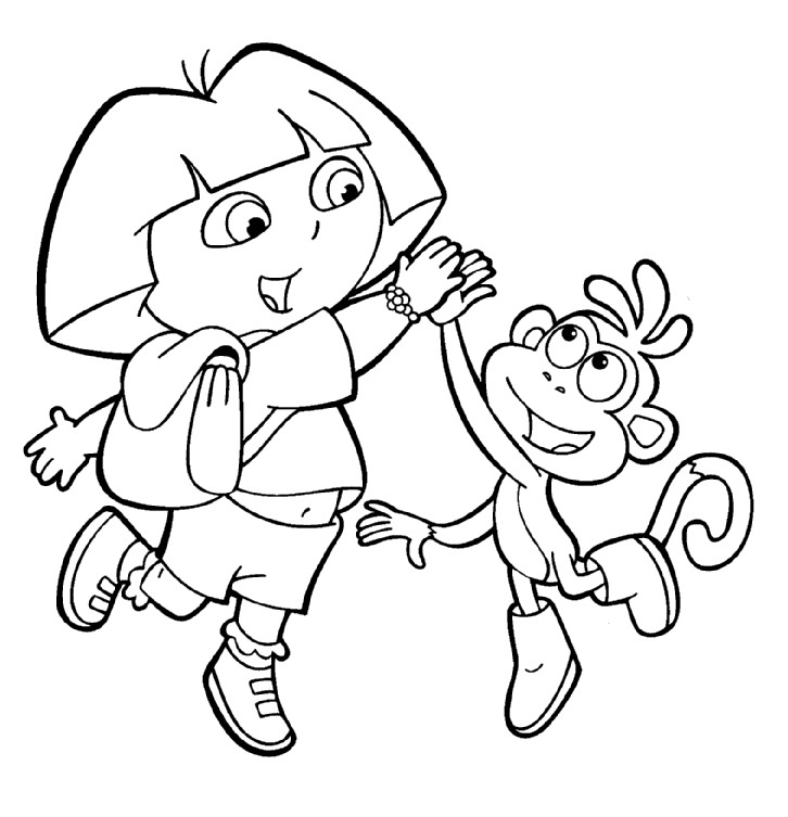 Dora Printable Coloring Pages
 Dora Coloring Pages CuteColoring