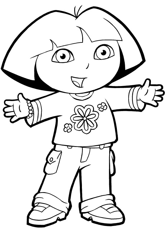 Dora Printable Coloring Pages
 Dora The Explorer Coloring Pages