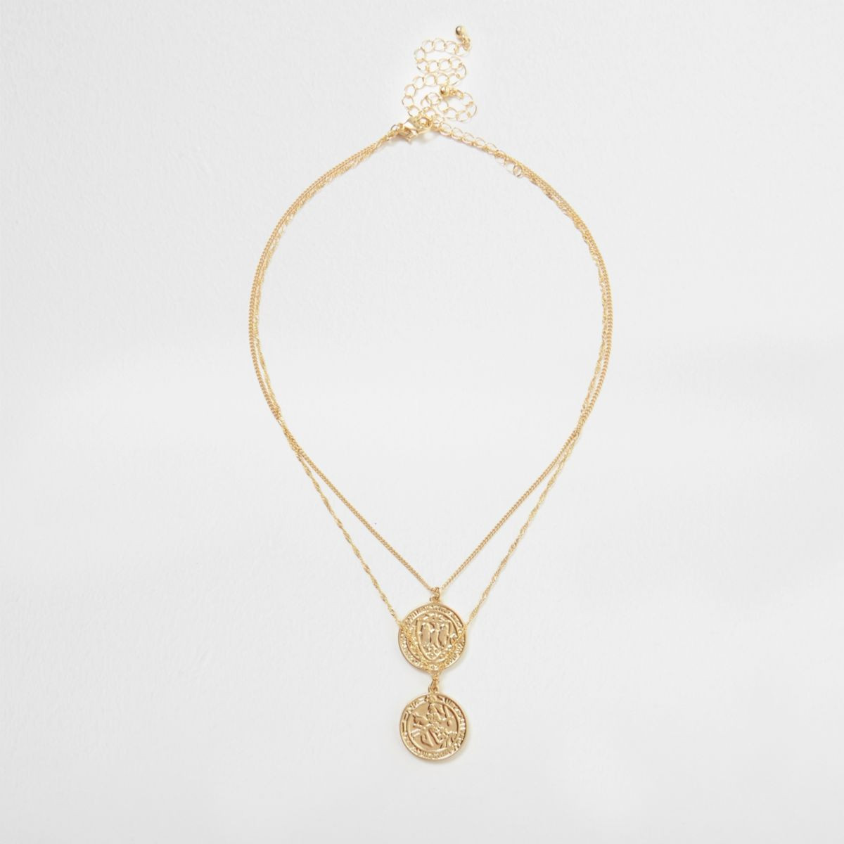 Double Layer Necklace
 Gold tone double layer coin necklace Necklaces