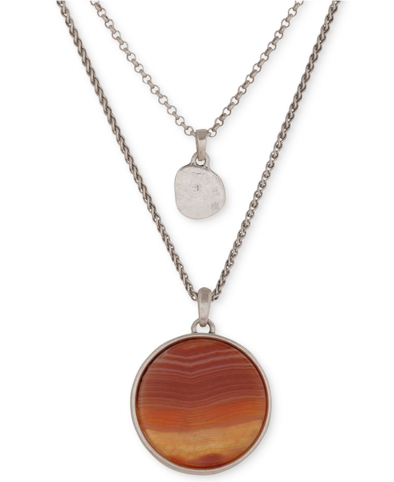 Double Layer Necklace
 Lyst Lucky Brand Double Layer Necklace in Orange