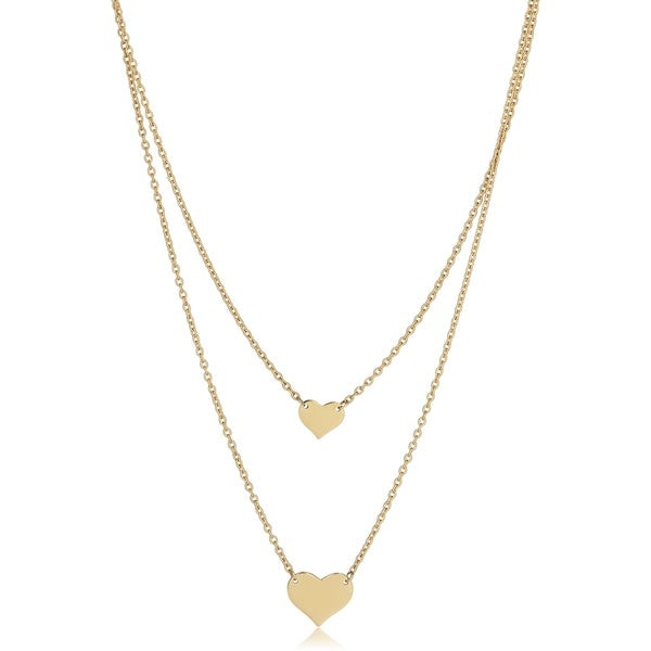 Double Layer Necklace
 Shop 14k Yellow Gold Adjustable Double Layer Heart