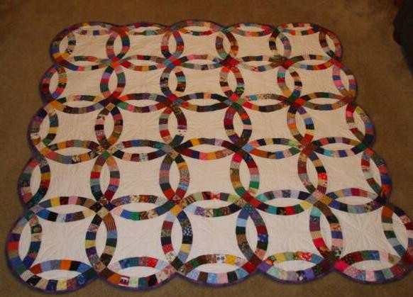 Double Wedding Ring Quilt For Sale
 DOUBLE WEDDING RING CHARM QUILT