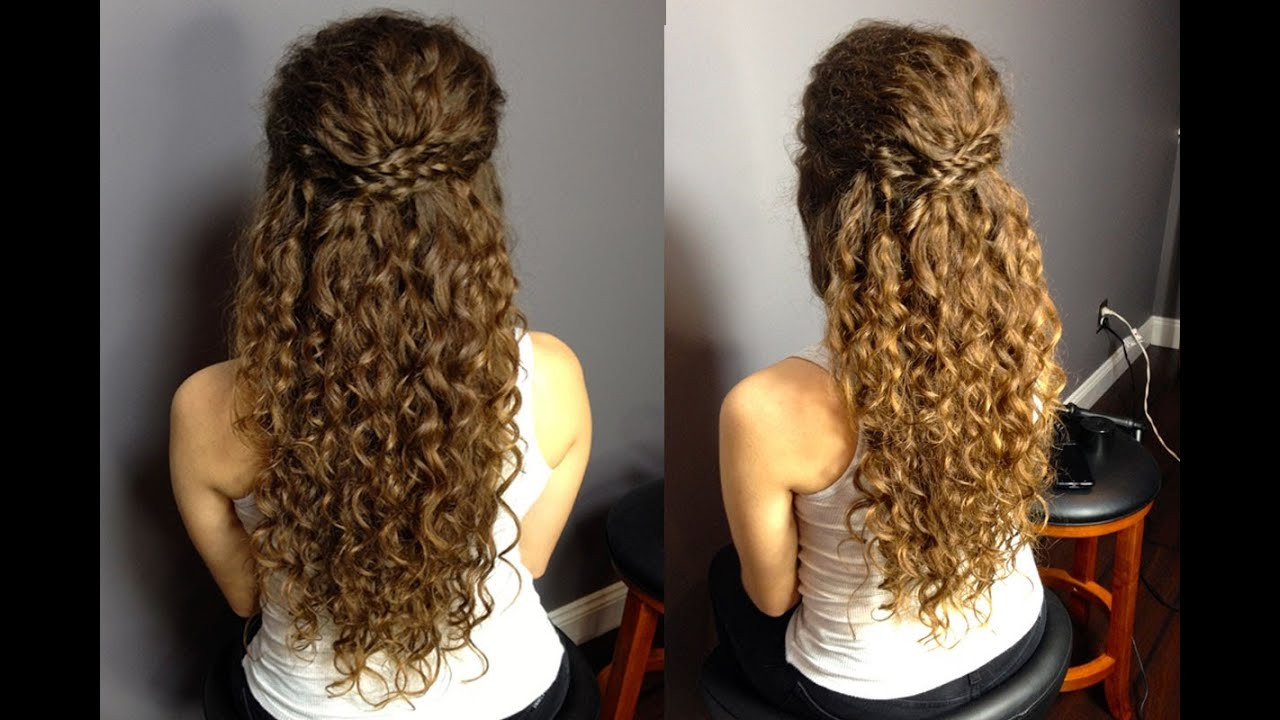 Down Curly Hairstyles
 Half Up Half Down Updo For Naturally Curly Hair Easy