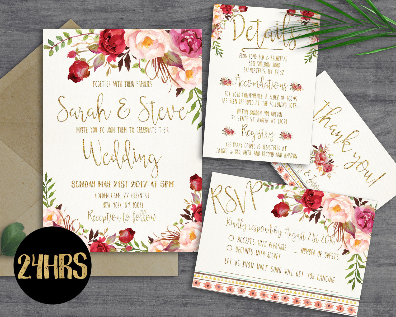 Downloadable Wedding Invitations
 Printable wedding invitation Wedding invitations set