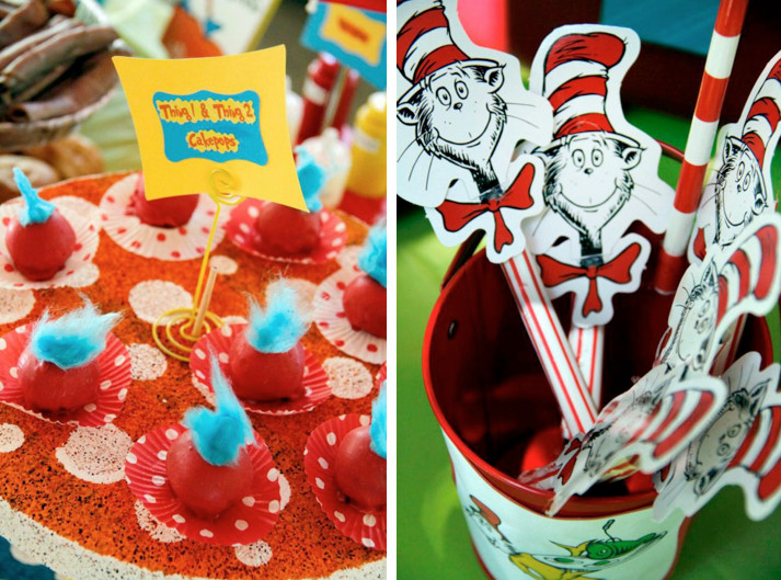 Dr Seuss 1st Birthday Party Decorations
 Kara s Party Ideas Dr Seuss Cat in the Hat 1st Birthday