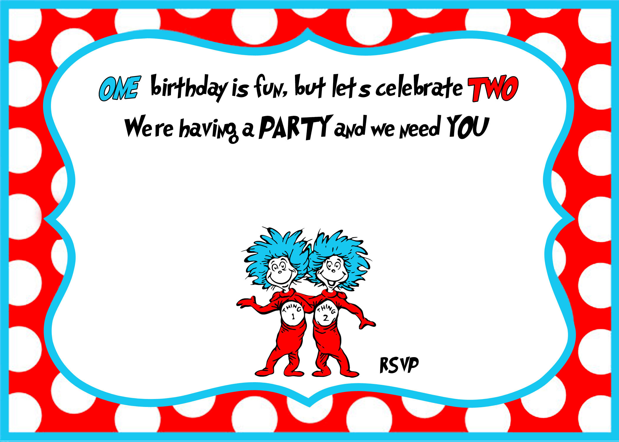 Dr Seuss Birthday Invitation
 dr Seuss 1st Birthday Invitation Template UPDATE – FREE