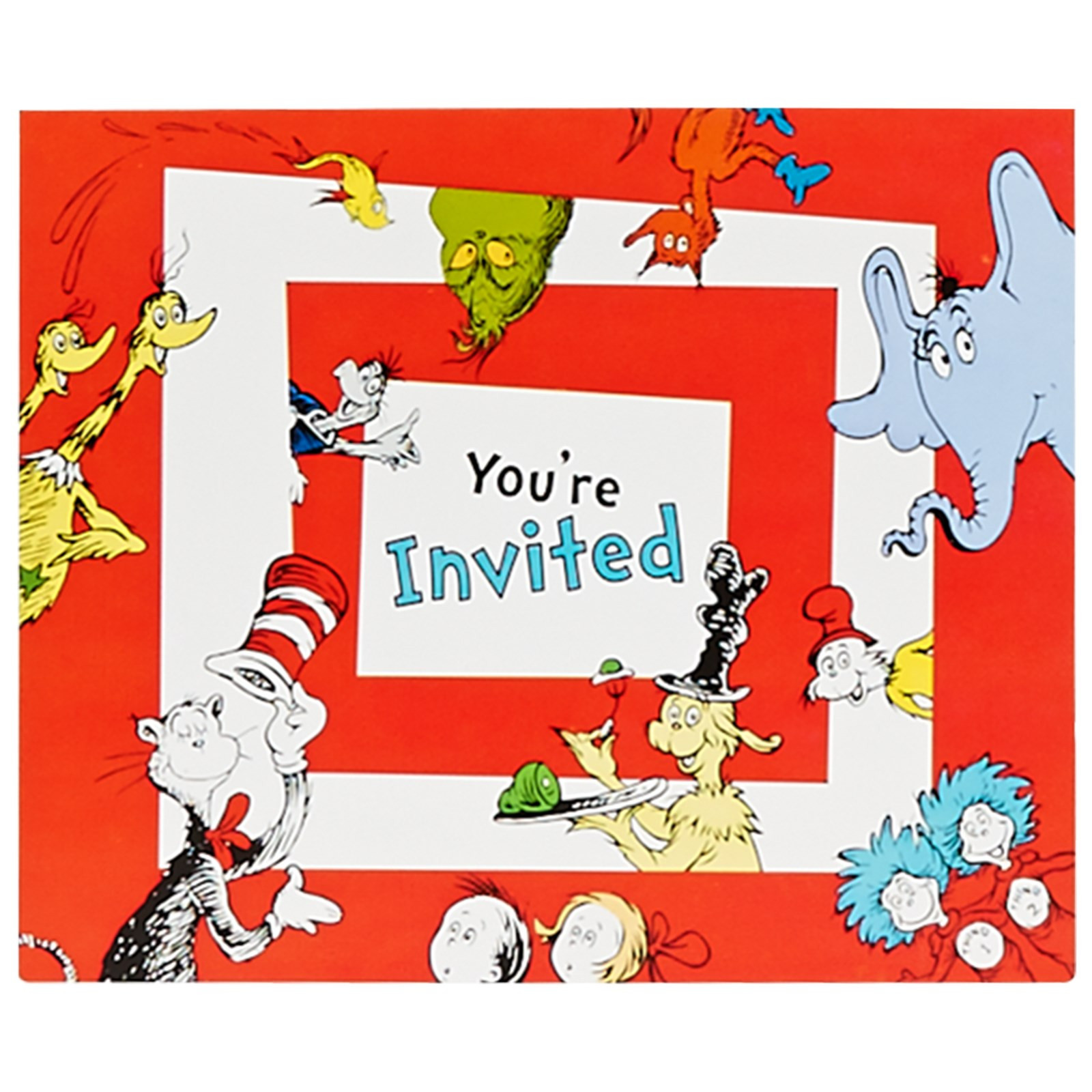 Dr Seuss First Birthday Invitations
 Dr Seuss 1st Birthday Invitations