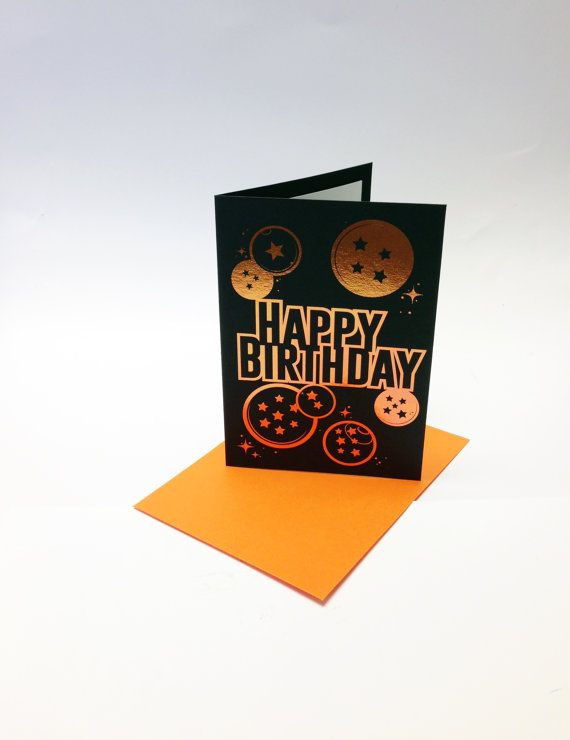 Dragon Ball Z Gift Ideas For Boyfriend
 Dragonball Z inspired birthday card with a Dragonball