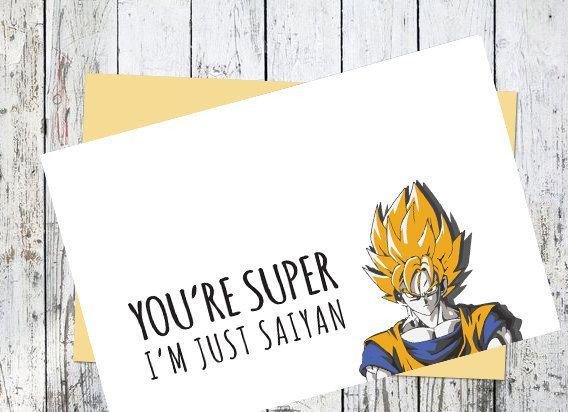 Dragon Ball Z Gift Ideas For Boyfriend
 Printable Dragon Ball Z Valentine s Day Card by
