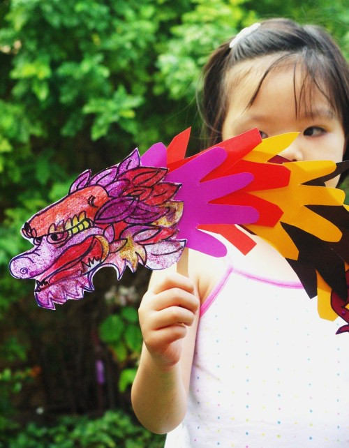 Dragon Craft For Kids
 Chinese New Year Craft Handprint dragon puppet