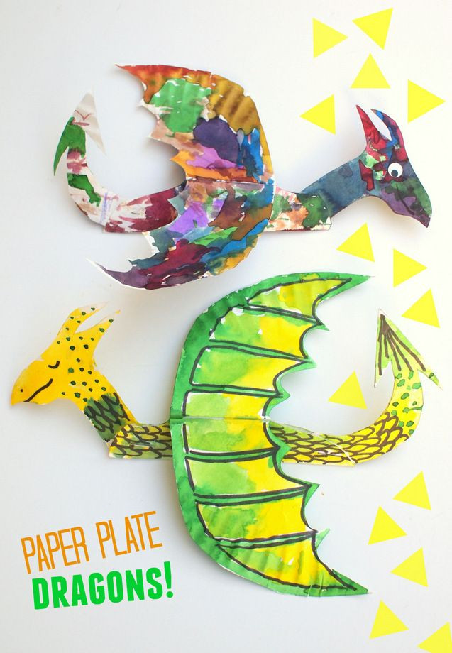Dragon Craft For Kids
 How to Make Colorful and fun flying paper plate dragons