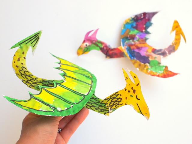 Dragon Craft For Kids
 Painted Paper Plate Dragon Craft