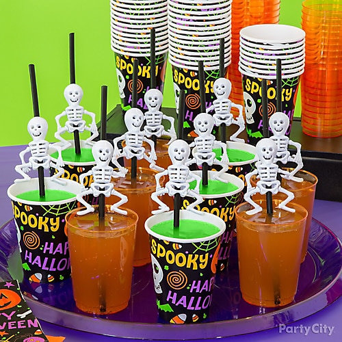 Drink Ideas For Kids Halloween Party
 Kid Friendly Skeleton Straws Drink Idea Kid Friendly