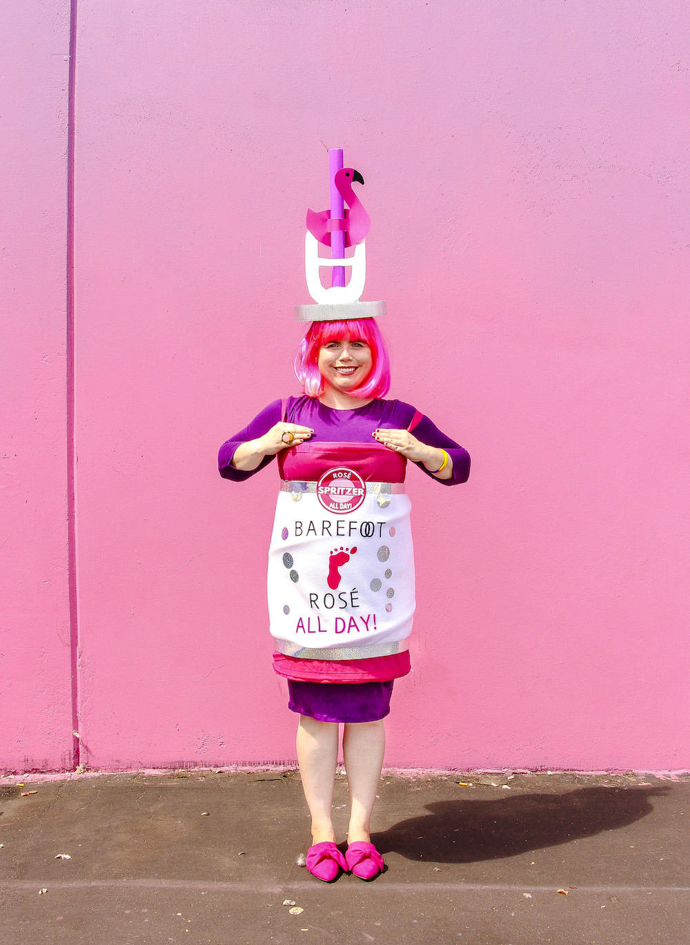 Drinks Halloween Costumes
 DIY ROSÉ Drink Can Costume ⋆ Brite and Bubbly