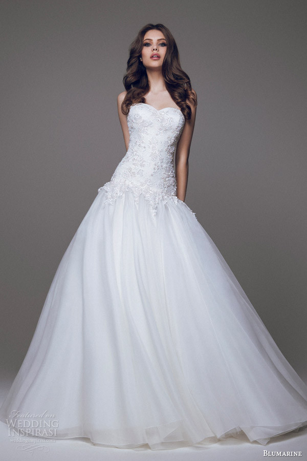 Drop Waist Ball Gown Wedding Dress
 Blumarine Bridal 2015 Wedding Dresses — Part 1