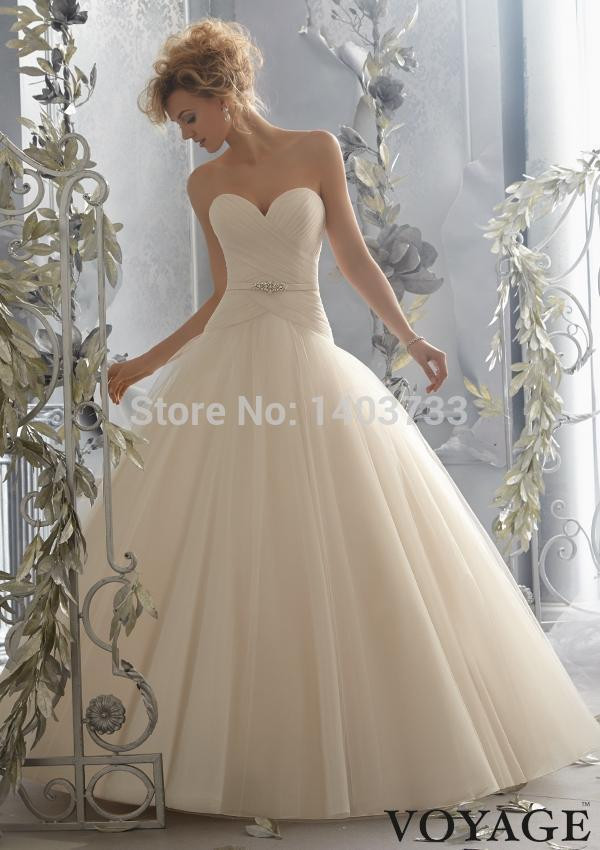 Drop Waist Ball Gown Wedding Dress
 Fashion ball gown drop waist wedding dress 2015 sweetheart