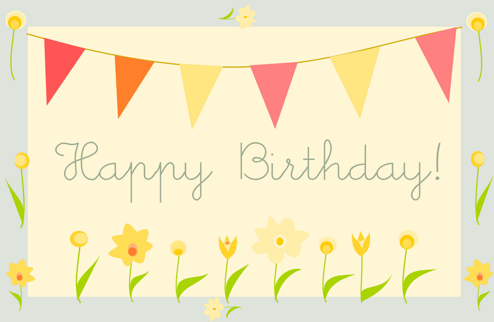 E Birthday Card
 free printable happy birthday greeting card – "Gartenparty