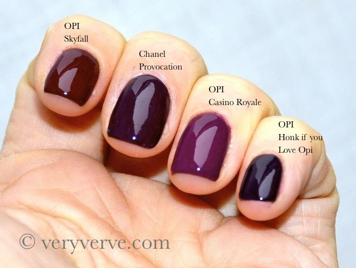 Early Fall Nail Colors
 veryverve Chanel Provocation nail polish parison