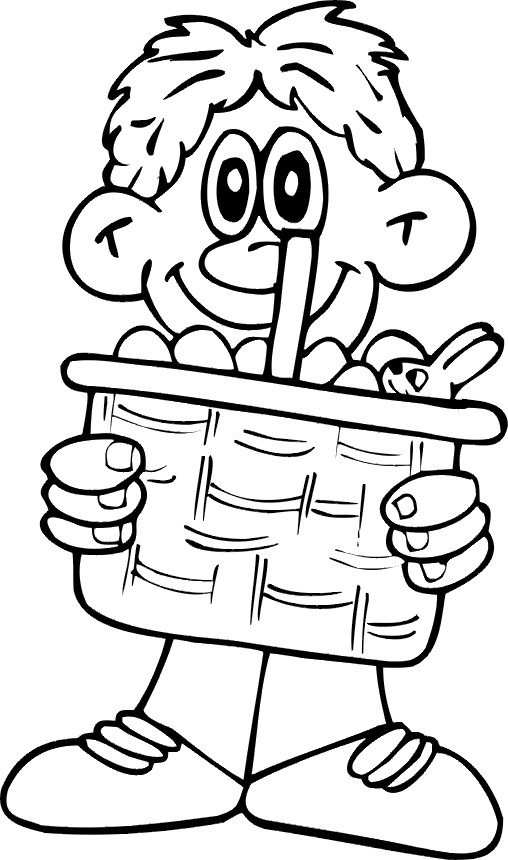 Easter Coloring Pages For Boys
 Easter Basket Coloring Page