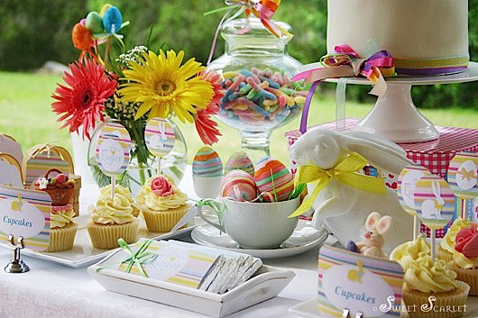 Easter Party Centerpiece Ideas
 Kara s Party Ideas Easter Dessert Table Decorations