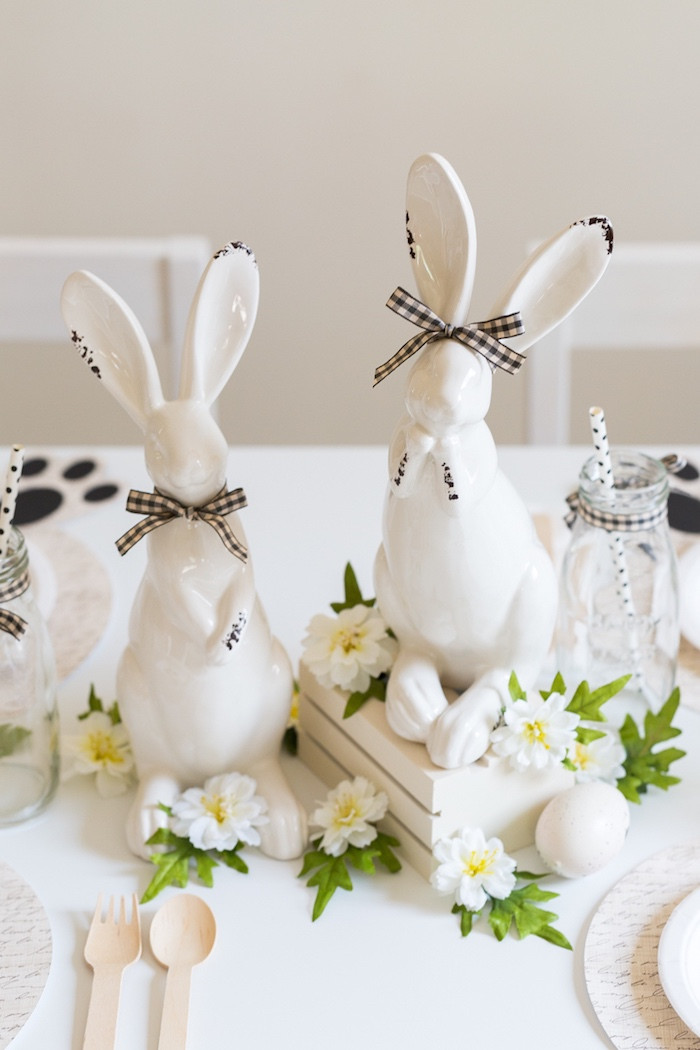 Easter Party Centerpiece Ideas
 Kara s Party Ideas Monochromatic Easter Party