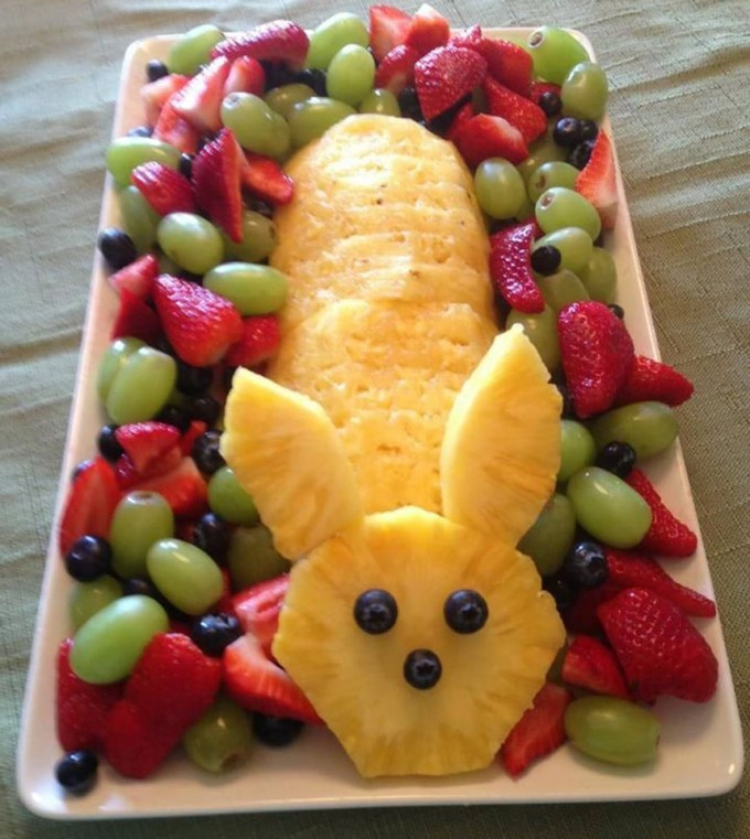 Easter Party Food Ideas For School
 Easter Fruit Bunny Platter 24 7 Moms