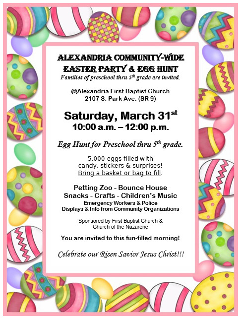 Easter Party Ideas For Church
 Easter flyer 2018pic