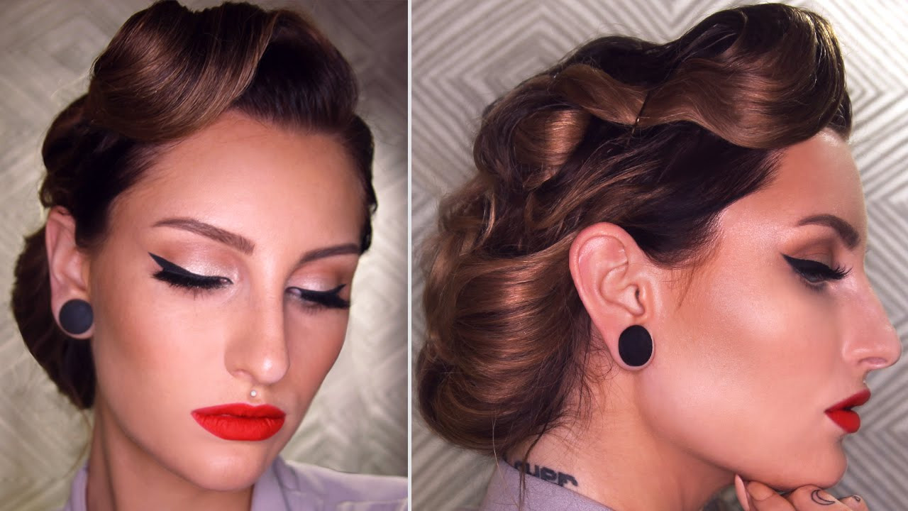 Easy 50S Hairstyles
 50 s INSPIRED VINTAGE UPDO HAIRSTYLE TUTORIAL