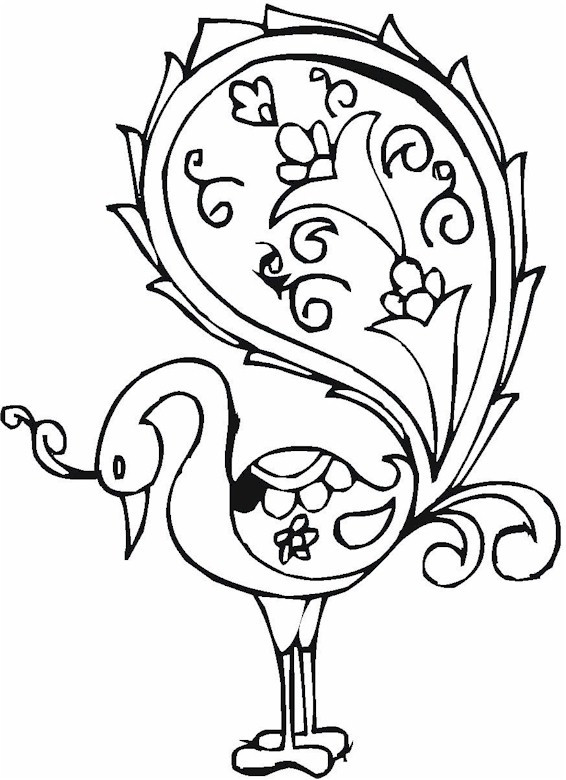 Easy Adult Coloring Pages
 Bird Coloring Page